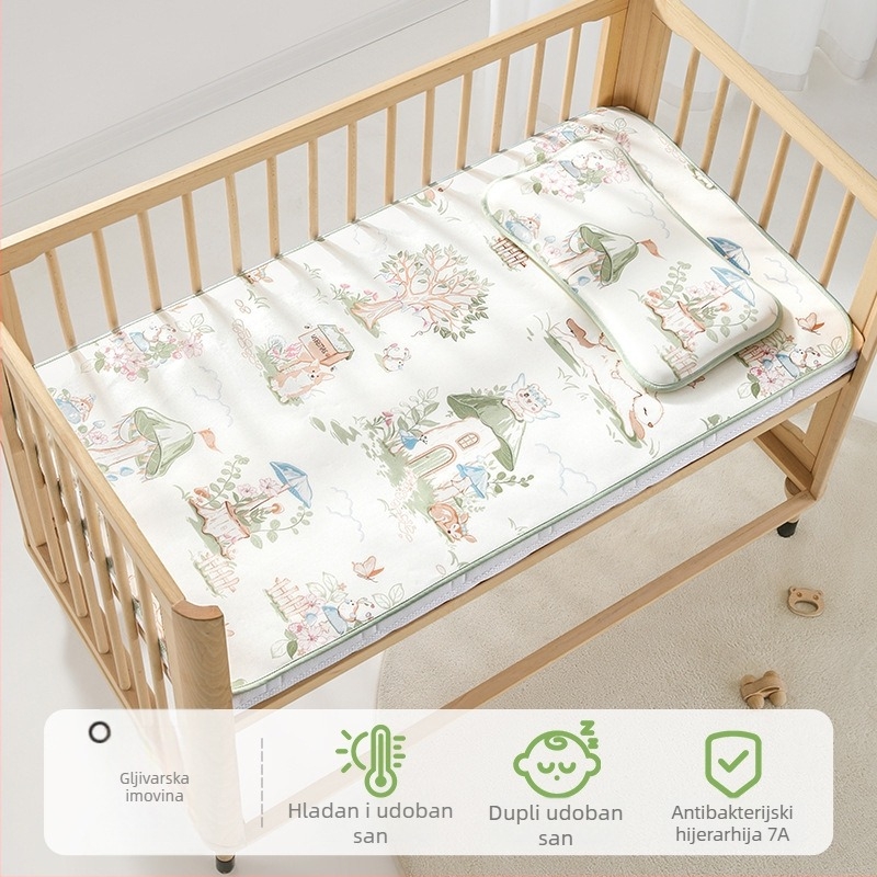 Bepeps Dječji hlađajući mat – Prirodna vlakna eukaliptusa i poliester, za djecu 1–2 godine, madrac za krevetić