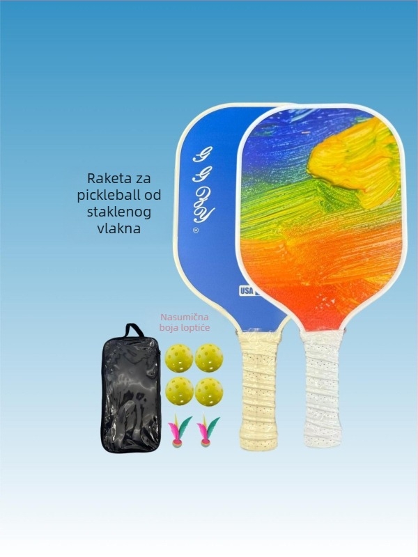 Fiberglass pickleball reketa s opcijom ispisa logotipa (Materijal: Fiberglass; Marca: Blue Power; Težina: 220 g)