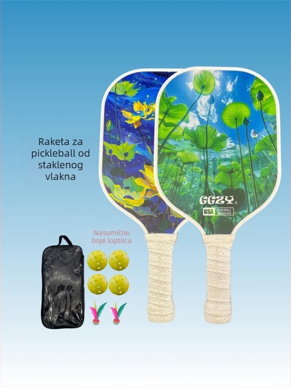 Fiberglass pickleball reketa s opcijom ispisa logotipa (Materijal: Fiberglass; Marca: Blue Power; Težina: 220 g)