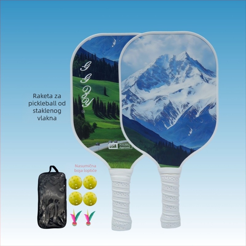Fiberglass pickleball reketa s opcijom ispisa logotipa (Materijal: Fiberglass; Marca: Blue Power; Težina: 220 g)