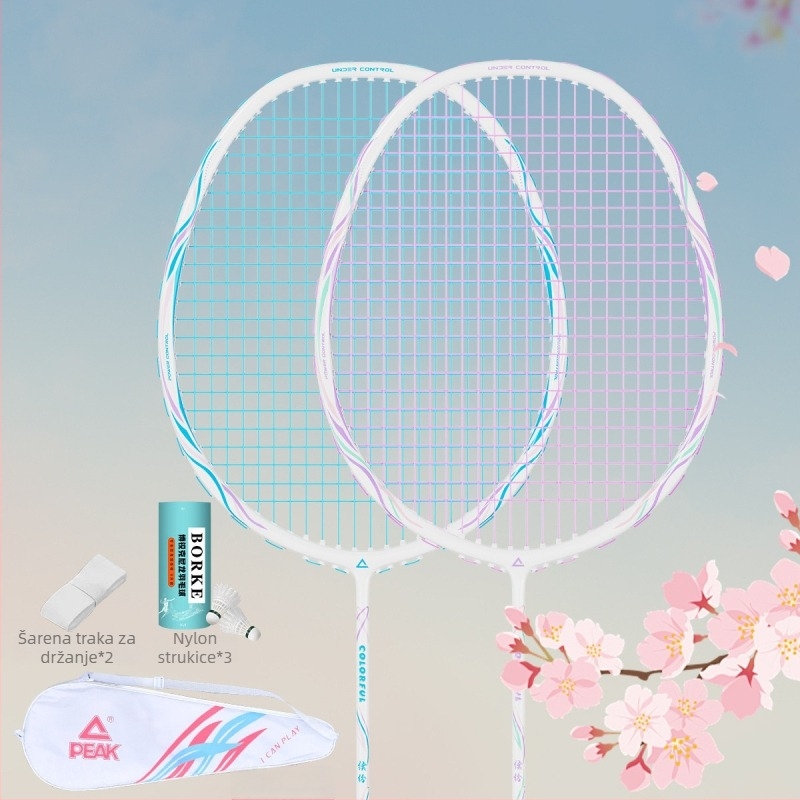 Raketa za badminton s karbonskim okvirom (težina 85-89 g; držač G5; direktan udarac; srednja tvrdoća šipke)