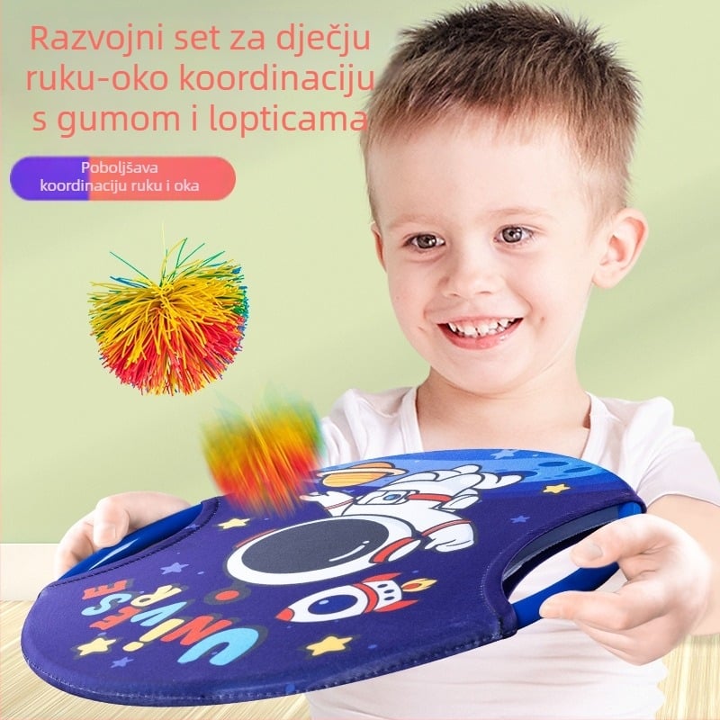 Roditeljsko-dječja sportska obuka: pladanj za bacanje lopte s lopticama za koordinaciju (7–14 godina) - u PP pakiranju, video vodič dostupan