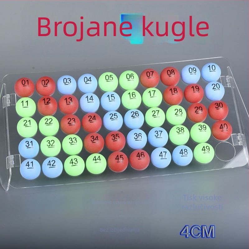 Set lopti za stolni tenis s brojevima, bez šavova — marka Unique, materijal PP