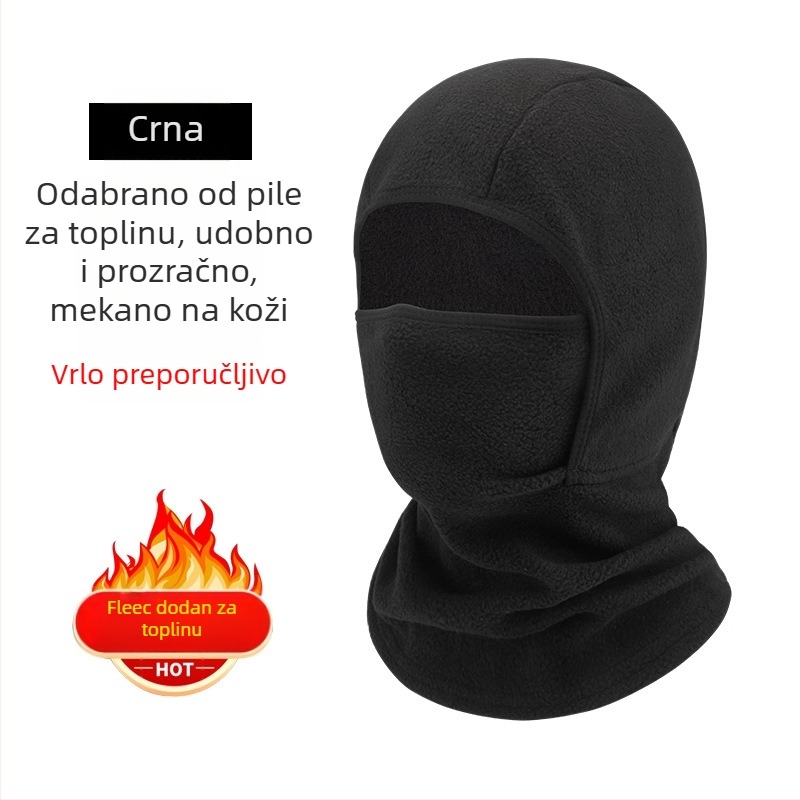 Maska za vožnju od polar fleece-a, unisex, prilagodljiva obrada, zimska zaštita lica