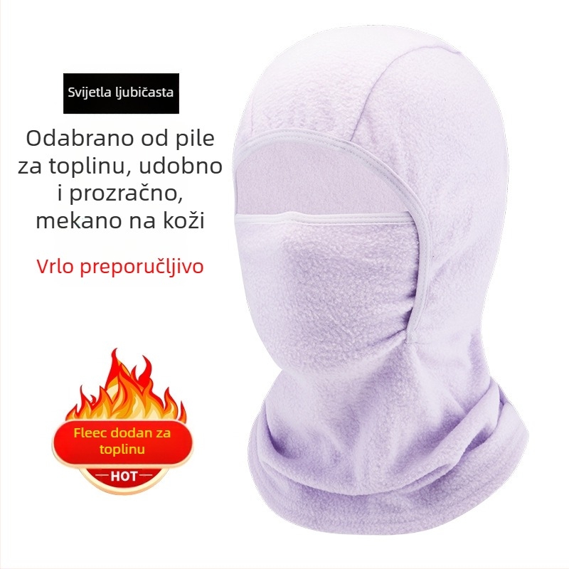 Maska za vožnju od polar fleece-a, unisex, prilagodljiva obrada, zimska zaštita lica