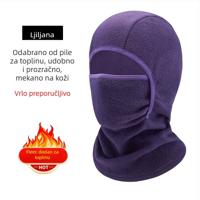 Maska za vožnju od polar fleece-a, unisex, prilagodljiva obrada, zimska zaštita lica