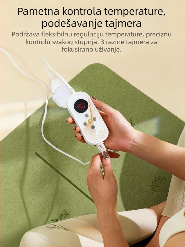 Grafen grijana joga podloga, PU+guma, protuklizna, 5 mm, 3500 g