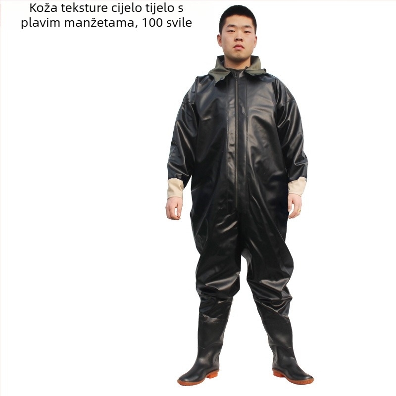 Cjelovito vodootporne hlače za hodanje u vodi za ribolov – PVC pleteni materijal, brzo sušenje, otporne na habanje, vjetroodporne, otporne na kiseline i lužine, model HXE009