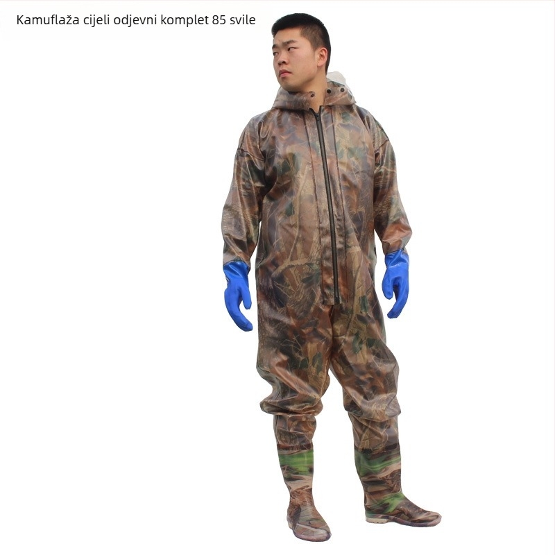 Cjelovito vodootporne hlače za hodanje u vodi za ribolov – PVC pleteni materijal, brzo sušenje, otporne na habanje, vjetroodporne, otporne na kiseline i lužine, model HXE009