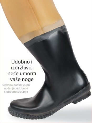 Gumene ribarske hlače, potpuno pokriće tijela, 0 džepova, bez prsluka