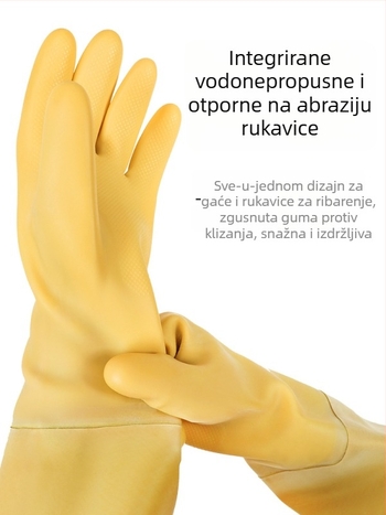 Gumene ribarske hlače, potpuno pokriće tijela, 0 džepova, bez prsluka