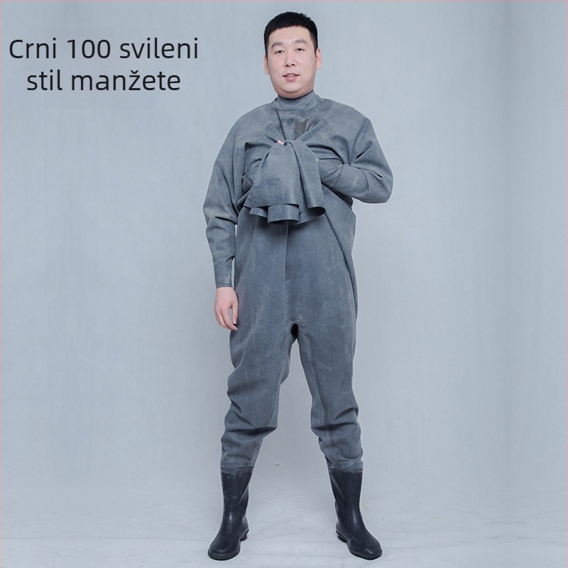 Gumene ribarske hlače, potpuno pokriće tijela, 0 džepova, bez prsluka