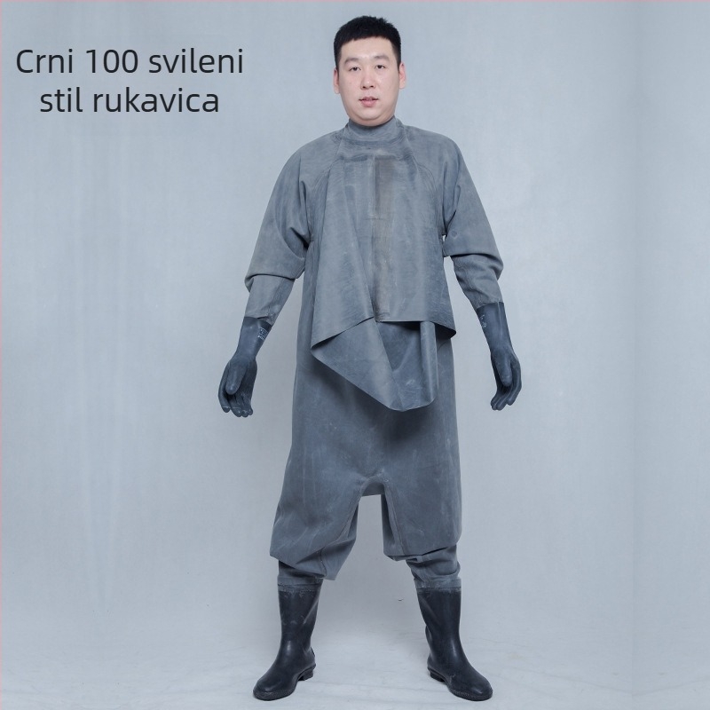 Gumene ribarske hlače, potpuno pokriće tijela, 0 džepova, bez prsluka