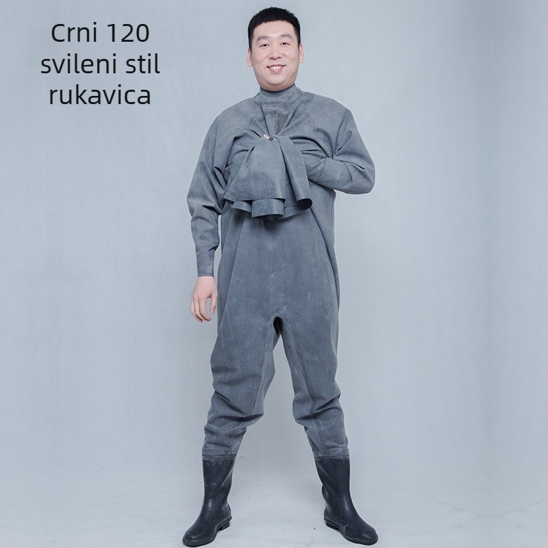 Gumene ribarske hlače, potpuno pokriće tijela, 0 džepova, bez prsluka