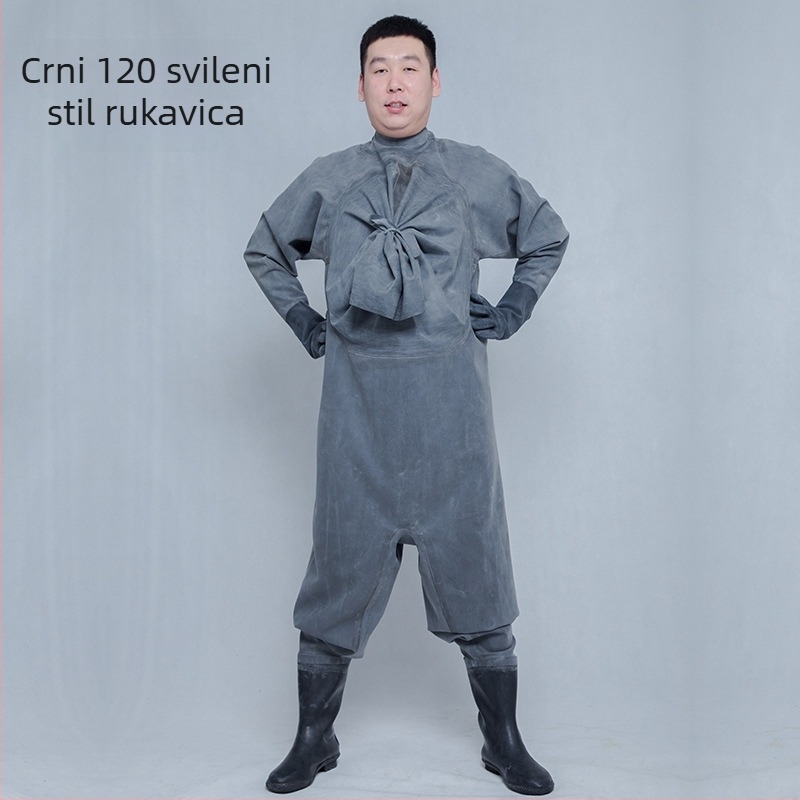 Gumene ribarske hlače, potpuno pokriće tijela, 0 džepova, bez prsluka