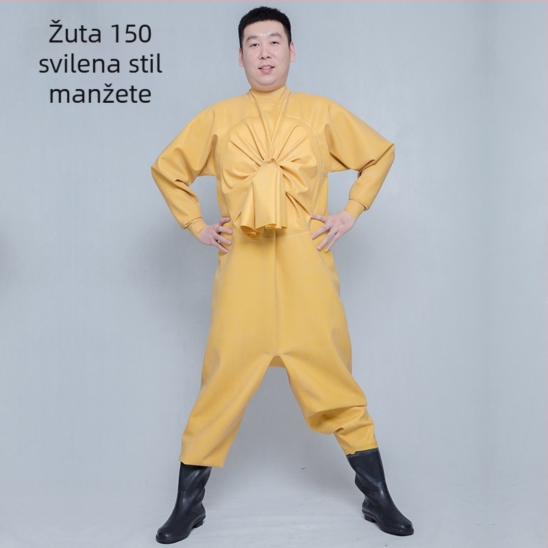 Gumene ribarske hlače, potpuno pokriće tijela, 0 džepova, bez prsluka