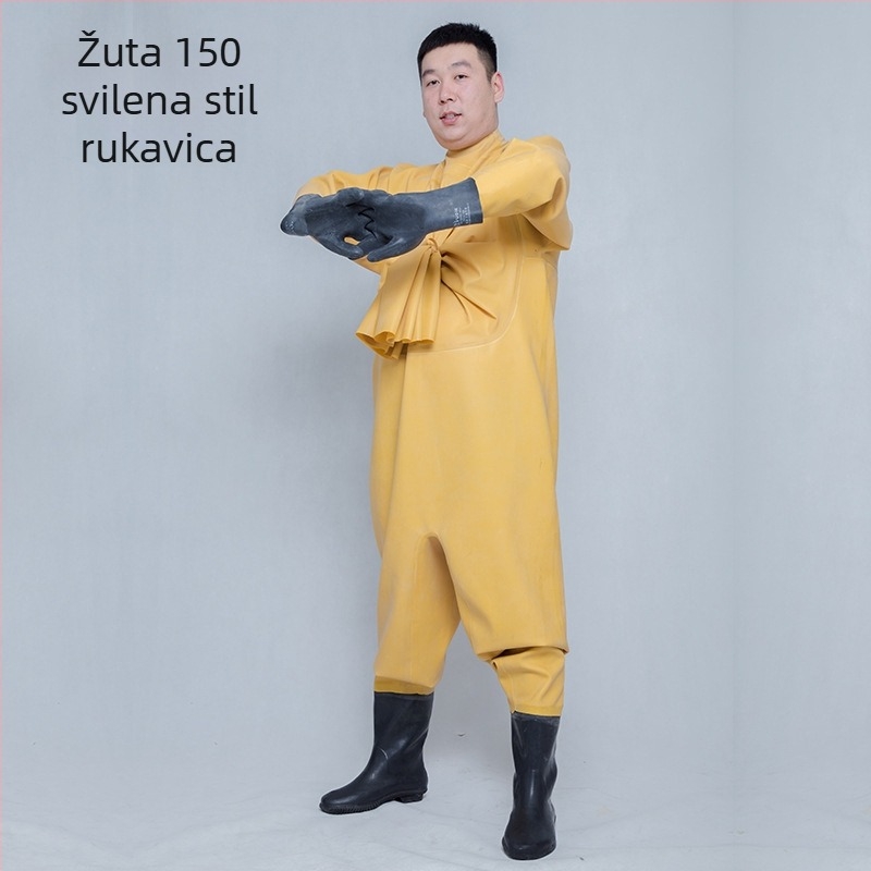 Gumene ribarske hlače, potpuno pokriće tijela, 0 džepova, bez prsluka