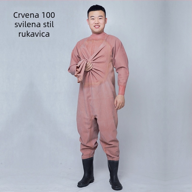 Gumene ribarske hlače, potpuno pokriće tijela, 0 džepova, bez prsluka