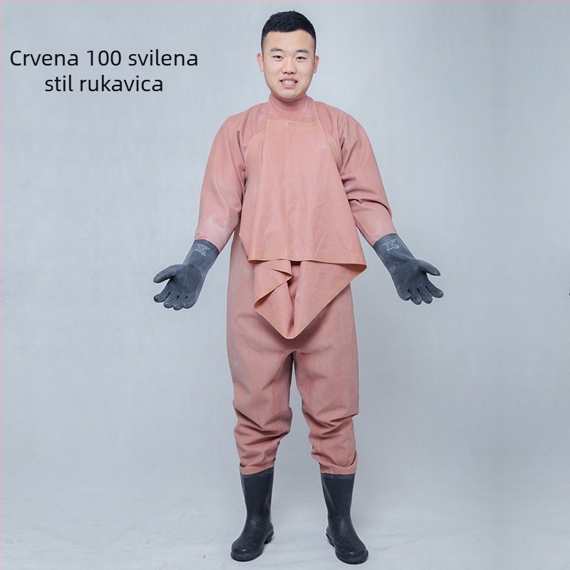 Gumene ribarske hlače, potpuno pokriće tijela, 0 džepova, bez prsluka