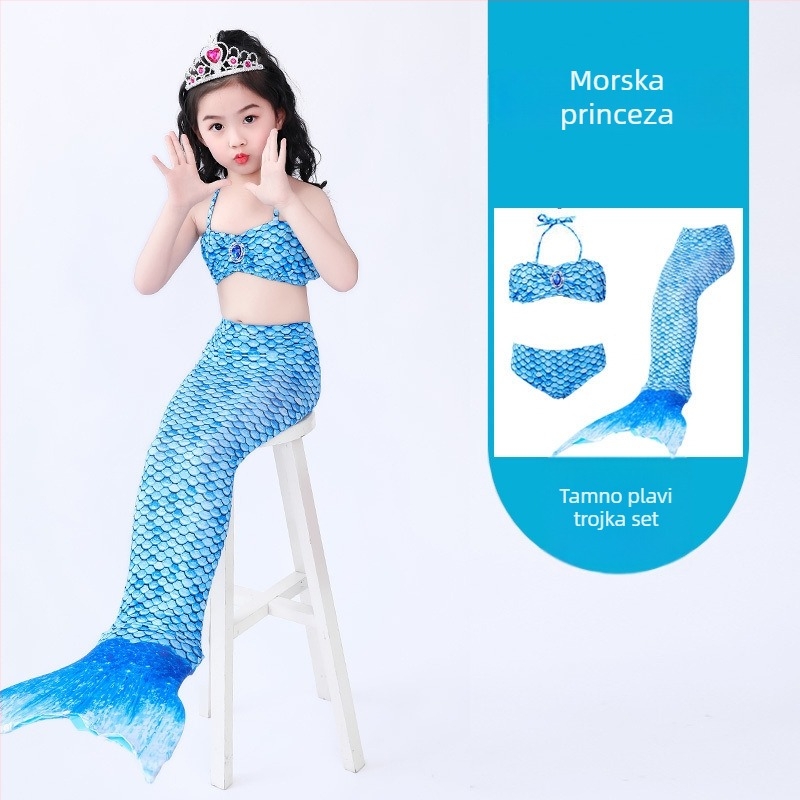 Dječji set: haljina princeze sirene s repom i kupaći za djevojčice • Materijal: najlon • Sastav Vinylon 96–100% • Podstava polipropilen 96–100%