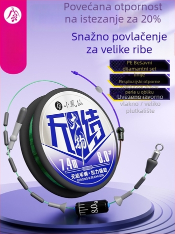 Set linije za ribolov bez čvora, veliki, PE materijal, duljina prema SKU, Jianghu jezero