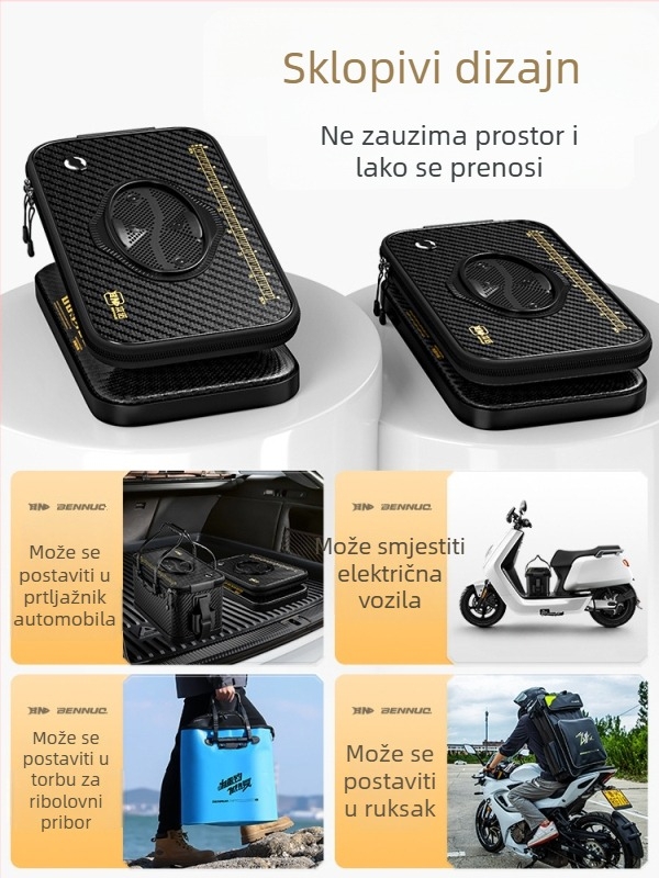 Benno kanta za živu ribu za divljački ribolov – jedinstveno tvrdi kućište, sklopiva kanta s zaštitom za ribe