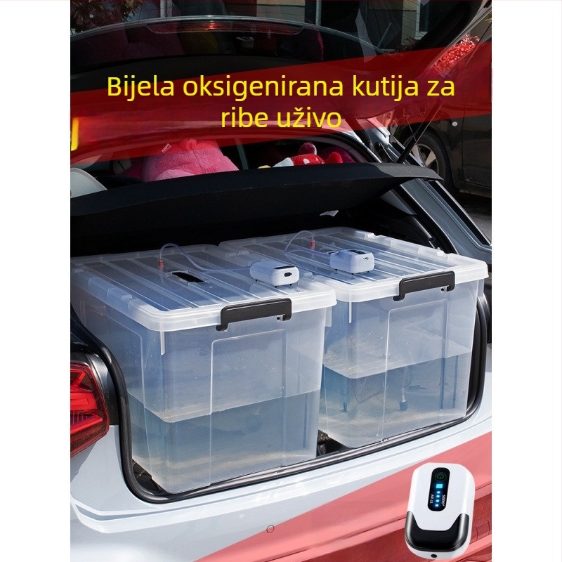 Kanta za žive ribe za pretinicu automobila — plastična kutija za akvarij za uzgoj morskih plodova