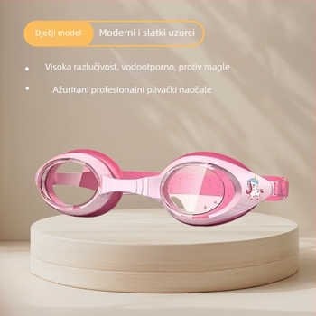 Dječji set za plivanje: silikon kapa i naočale s antifog lećama od polikarbonata, dizajn ajkule
