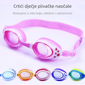 Dječji set za plivanje: silikon kapa i naočale s antifog lećama od polikarbonata, dizajn ajkule