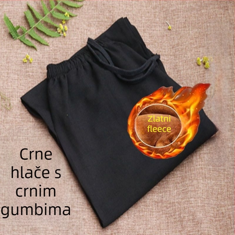 Muške Tai Chi hlače - slobodan kroj, corduroy tkanina s lanom do 30% sadržaja, trening hlače za borilačke vještine