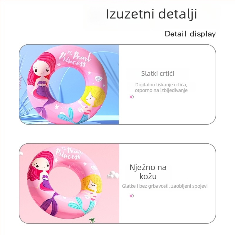 Dječji plivački prsten s karikaturnim uzorkom, ekološki PVC, debljina 20 silk, napuhavanje