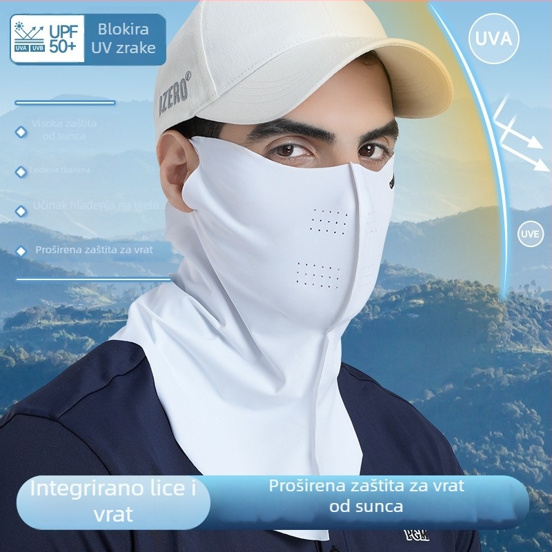 OZERO Ice Silk Maska s zaštitom vrata za outdoor biciklizam — brzo sušenje, prozračna, ultra lagana, otporna na vjetar, zaštita od sunca; Materijal: 85% najlon + 15% spandex