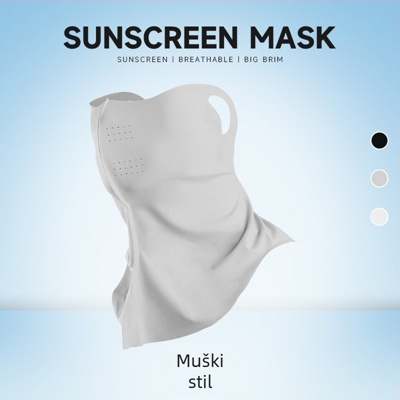 OZERO Ice Silk Maska s zaštitom vrata za outdoor biciklizam — brzo sušenje, prozračna, ultra lagana, otporna na vjetar, zaštita od sunca; Materijal: 85% najlon + 15% spandex