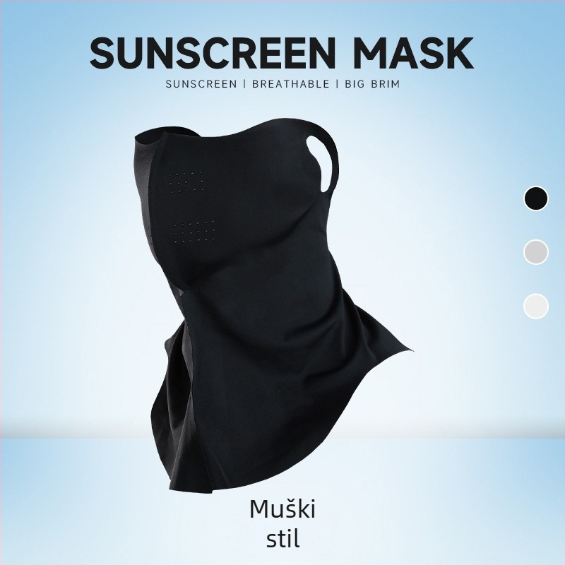 OZERO Ice Silk Maska s zaštitom vrata za outdoor biciklizam — brzo sušenje, prozračna, ultra lagana, otporna na vjetar, zaštita od sunca; Materijal: 85% najlon + 15% spandex