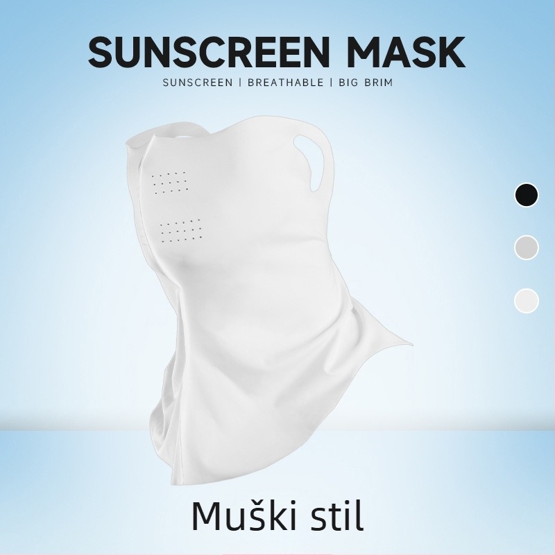 OZERO Ice Silk Maska s zaštitom vrata za outdoor biciklizam — brzo sušenje, prozračna, ultra lagana, otporna na vjetar, zaštita od sunca; Materijal: 85% najlon + 15% spandex