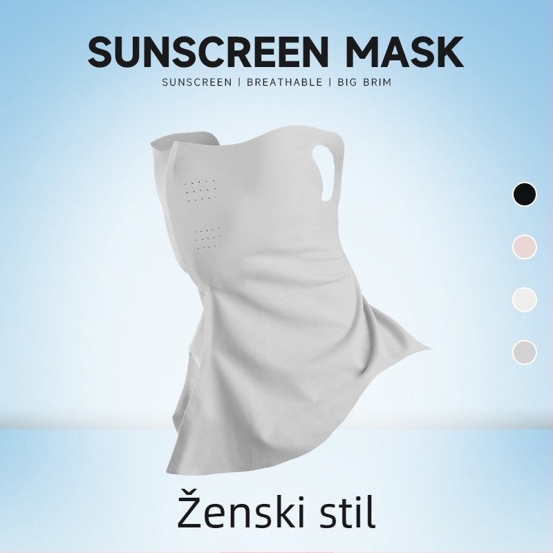 OZERO Ice Silk Maska s zaštitom vrata za outdoor biciklizam — brzo sušenje, prozračna, ultra lagana, otporna na vjetar, zaštita od sunca; Materijal: 85% najlon + 15% spandex