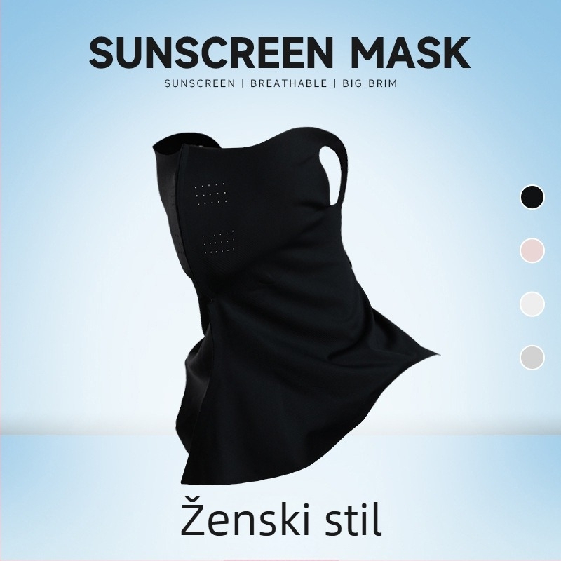 OZERO Ice Silk Maska s zaštitom vrata za outdoor biciklizam — brzo sušenje, prozračna, ultra lagana, otporna na vjetar, zaštita od sunca; Materijal: 85% najlon + 15% spandex