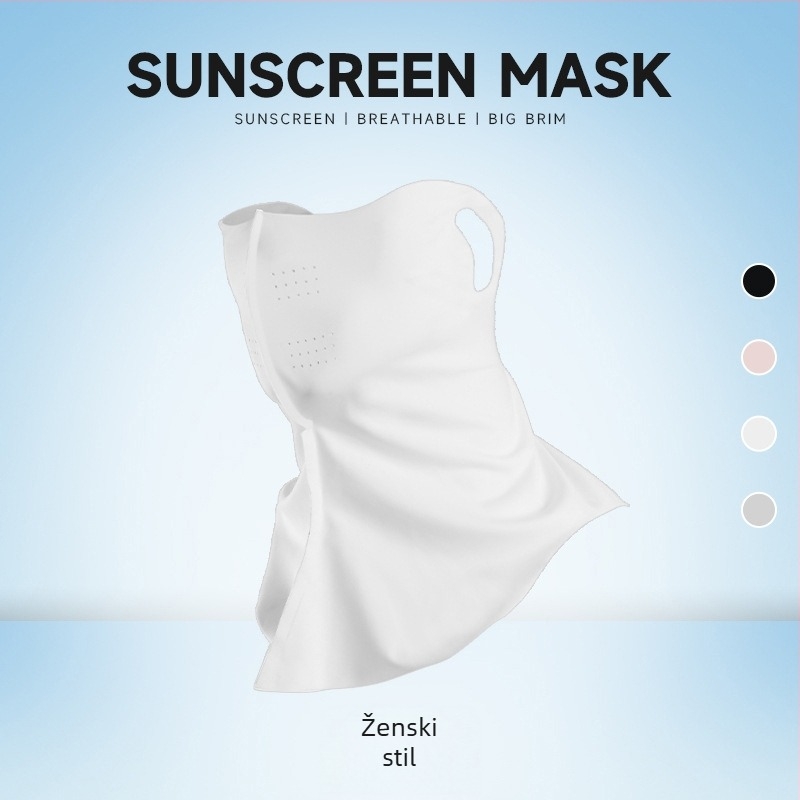 OZERO Ice Silk Maska s zaštitom vrata za outdoor biciklizam — brzo sušenje, prozračna, ultra lagana, otporna na vjetar, zaštita od sunca; Materijal: 85% najlon + 15% spandex
