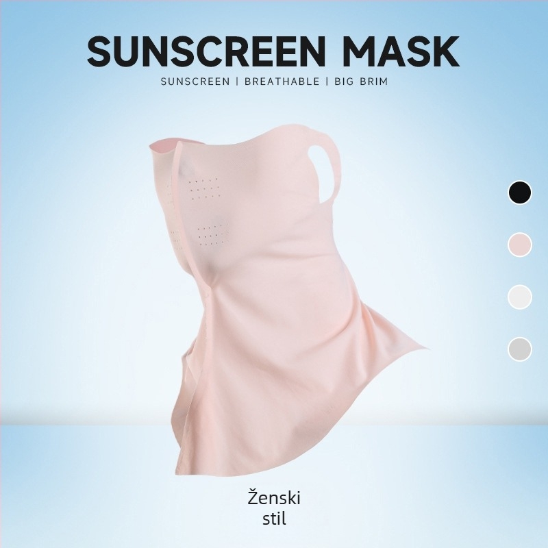 OZERO Ice Silk Maska s zaštitom vrata za outdoor biciklizam — brzo sušenje, prozračna, ultra lagana, otporna na vjetar, zaštita od sunca; Materijal: 85% najlon + 15% spandex