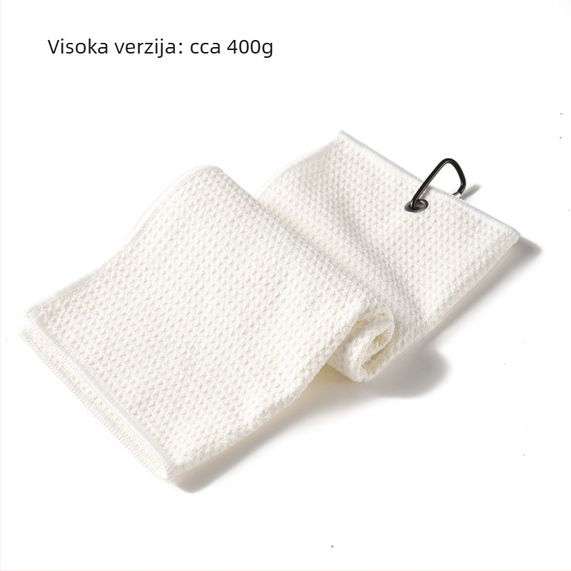Mikrofiber golf ručnik s karabinom, ušiven logotip i otisak, sportski ručnik za golf, prilagodljivo