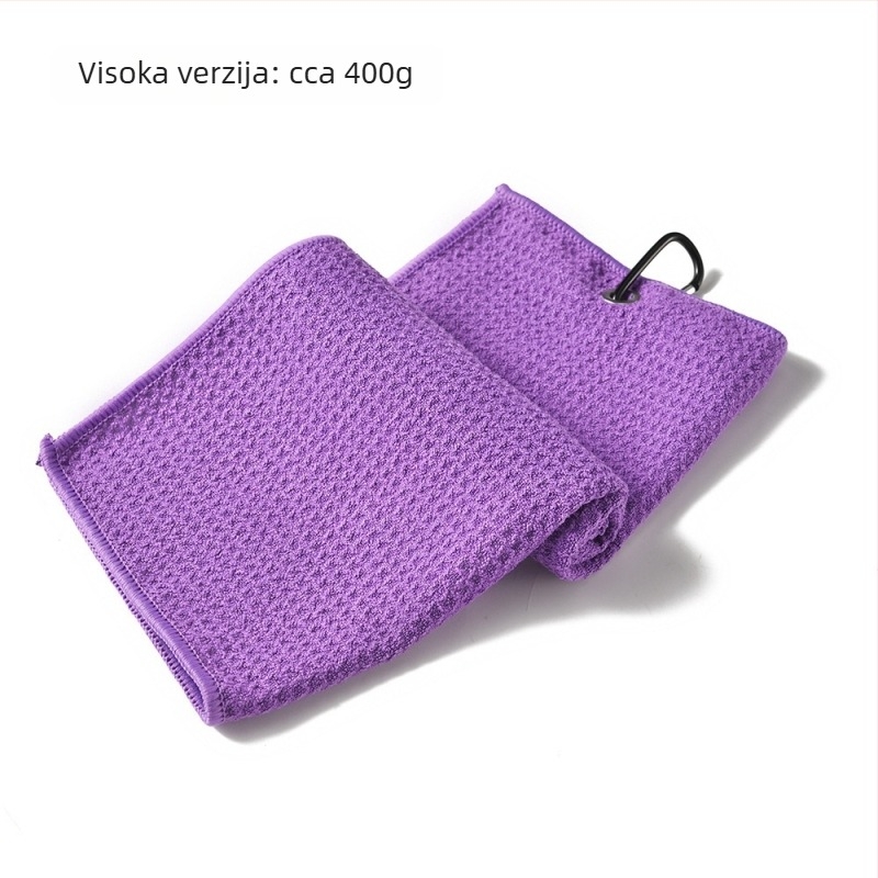 Mikrofiber golf ručnik s karabinom, ušiven logotip i otisak, sportski ručnik za golf, prilagodljivo