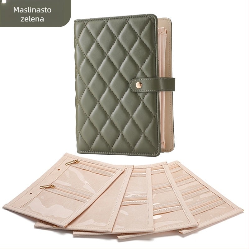 Novi veliki kožni organizator za nakit, zaštita od oksidacije, prilagodljivi putni clutch uz baršunastu torbicu