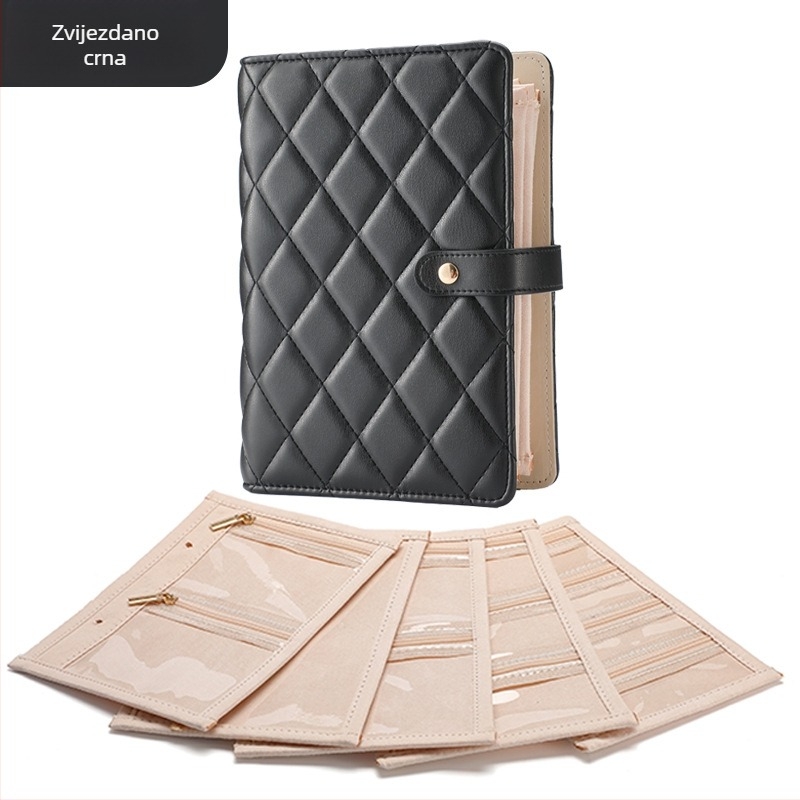 Novi veliki kožni organizator za nakit, zaštita od oksidacije, prilagodljivi putni clutch uz baršunastu torbicu