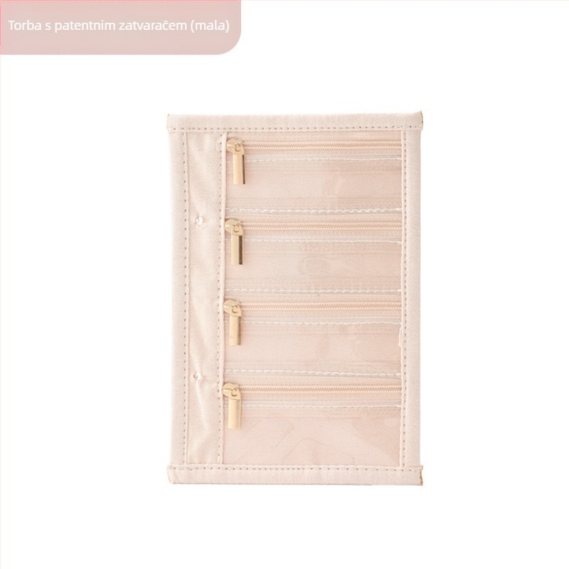 Novi veliki kožni organizator za nakit, zaštita od oksidacije, prilagodljivi putni clutch uz baršunastu torbicu