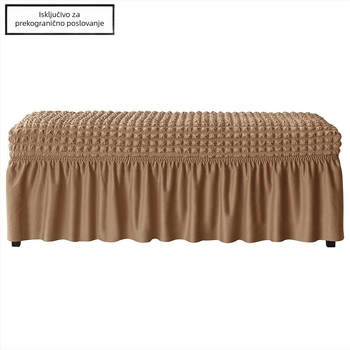 Elastični pokrov za klupu s Bubble-Grid uzorkom, poliester, zaštita od prašine, hotelski stil