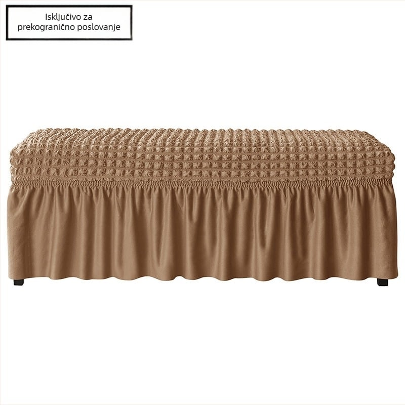 Elastični pokrov za klupu s Bubble-Grid uzorkom, poliester, zaštita od prašine, hotelski stil