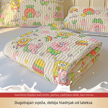 Lateks hladna podloga s led-saten tkaninom, set od 3-4 komada, perivo, svjež i šik stil