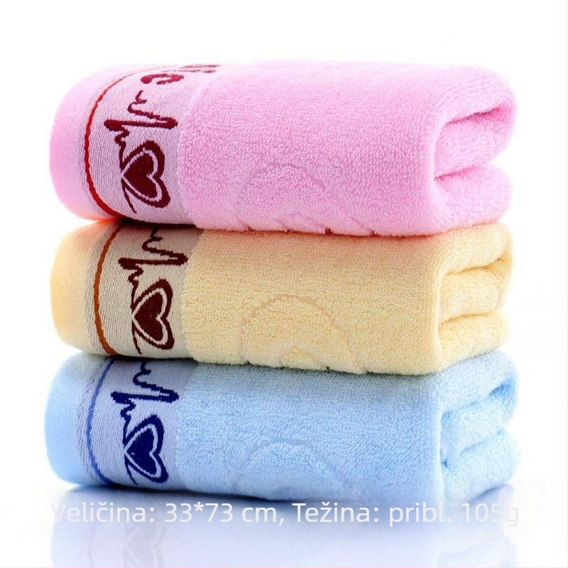 Ručnik za lice od 100% pamuka, mekan i upijajući, za kućnu upotrebu, unisex, za odrasle