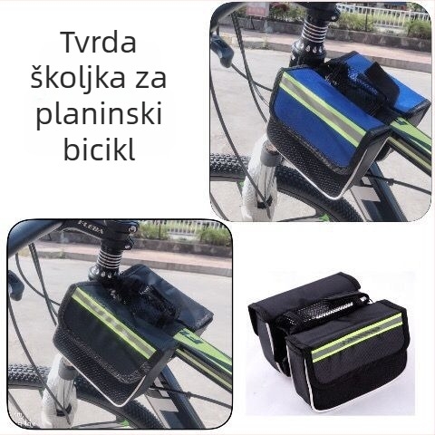 Set torbi za MTB bicikl: torba za prednju gornju cijev, torba s dodirnim zaslonom, torba za gornju cijev, vodootporna sjedišna torba