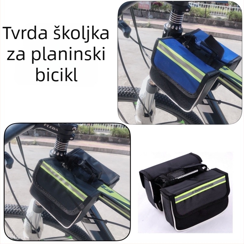 Set torbi za MTB bicikl: torba za prednju gornju cijev, torba s dodirnim zaslonom, torba za gornju cijev, vodootporna sjedišna torba